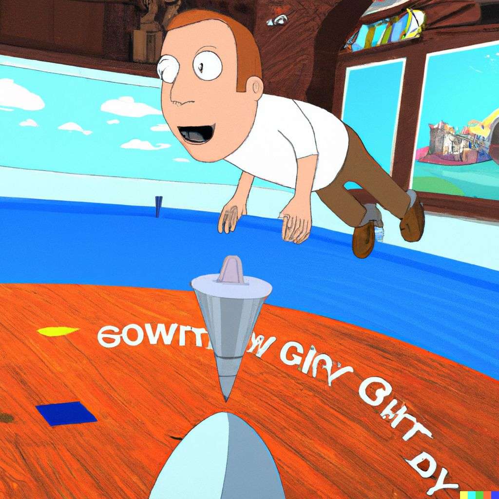 the discovery of gravity, screenshot from Family Guy